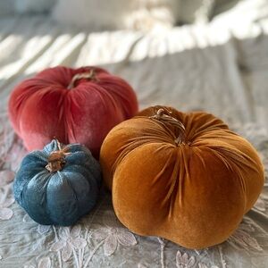 Velvet Pumpkins Set